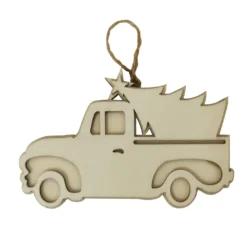 Hot Sale ✔️ 5" Unfinished Wood Layered Truck Ornament by Michaels 🤩