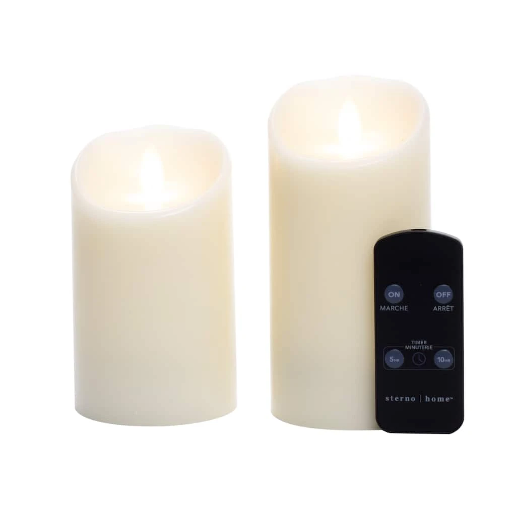 Best Pirce 😍 6 Packs: 2 ct. (12 total) Sterno Home™ Cream LED Wax Pillar Candles by Ashland ❤️ 4 Best Pirce 😍 6 Packs: 2 ct. (12 total) Sterno Home™ Cream LED Wax Pillar Candles by Ashland ❤️ - Image 2