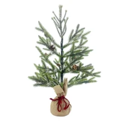 Discount 👏 24" Pine Tree with Pinecones & Snow in Burlap Bag by Ashland® ✨