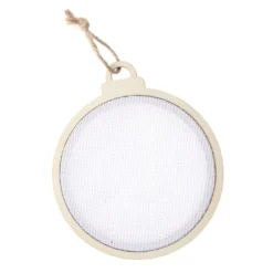 Cheapest ⭐ 5" Unfinished DIY Aida Stitch Wood Round Ornament by Michaels ✨