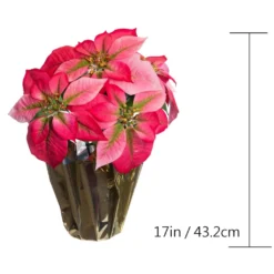 Wholesale ⌛ Pink Potted Poinsettia with Gold Foil by Ashland® ⭐ -Outlet Yuletide Joy Store 10676020 3