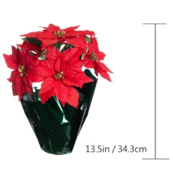 Top 10 🧨 Red Potted Poinsettia with Green Foil by Ashland® 🔥 -Outlet Yuletide Joy Store 10676022 3