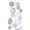 Budget ⭐ 6ft. Silver & White Ball Ornament Garland by Ashland® 🌟 -Outlet Yuletide Joy Store 10676041 1