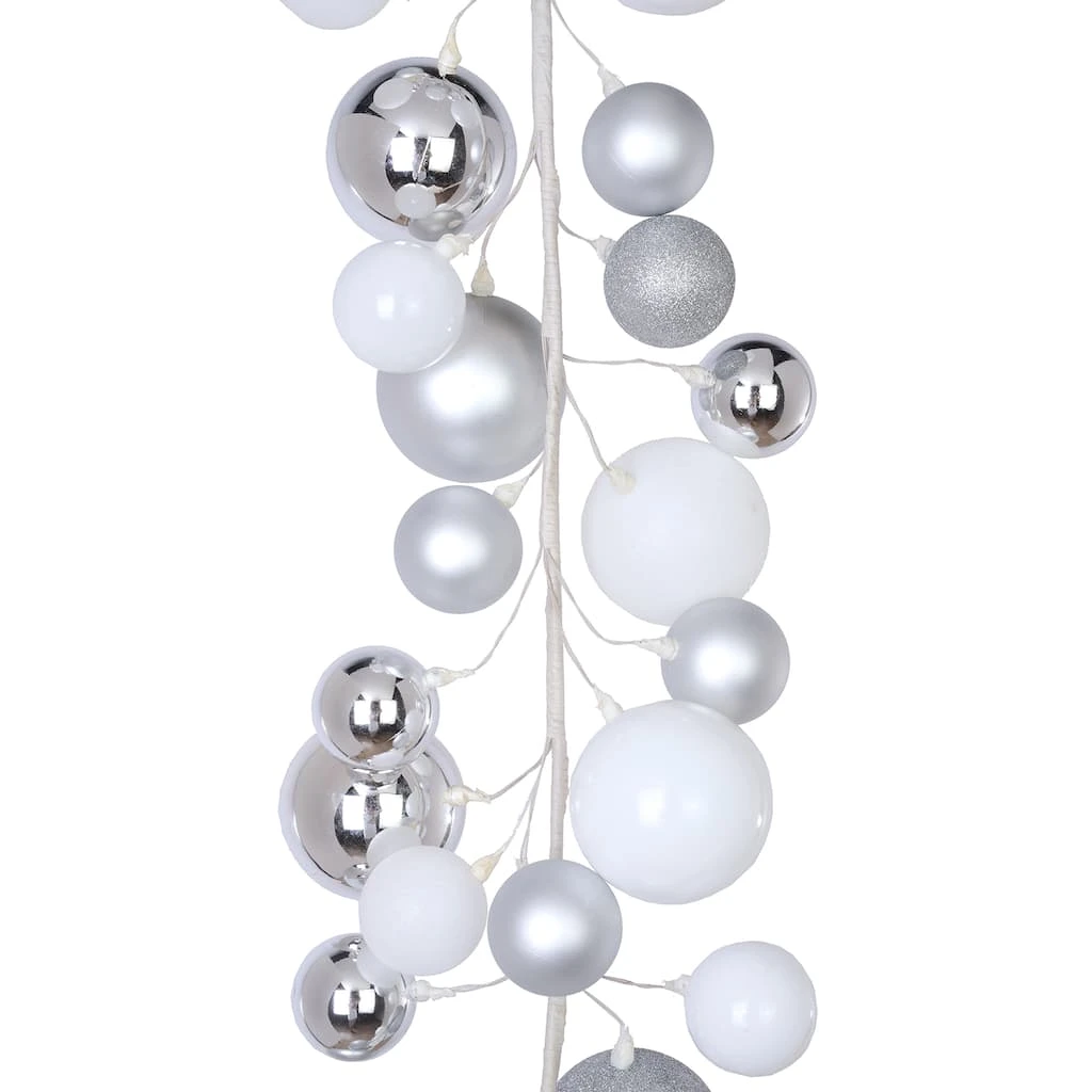Budget β 6ft. Silver & White Ball Ornament Garland by Ashland® π 3 Budget β 6ft. Silver & White Ball Ornament Garland by Ashland® π
