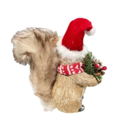 Flash Sale ✔️ 7.5" Squirrel with Red & White Hat & Scarf Natural Décor Accent by Ashland® 🛒 -Outlet Yuletide Joy Store 10676177 2