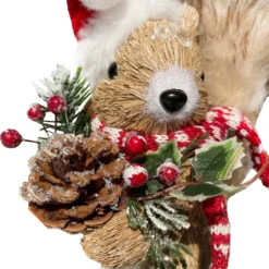 Flash Sale ✔️ 7.5" Squirrel with Red & White Hat & Scarf Natural Décor Accent by Ashland® 🛒 -Outlet Yuletide Joy Store 10676177 3