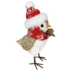 Best reviews of ✨ 7.5" Bird with Red & White Hat & Scarf Natural Décor Accent by Ashland® 🤩 -Outlet Yuletide Joy Store 10676179 2