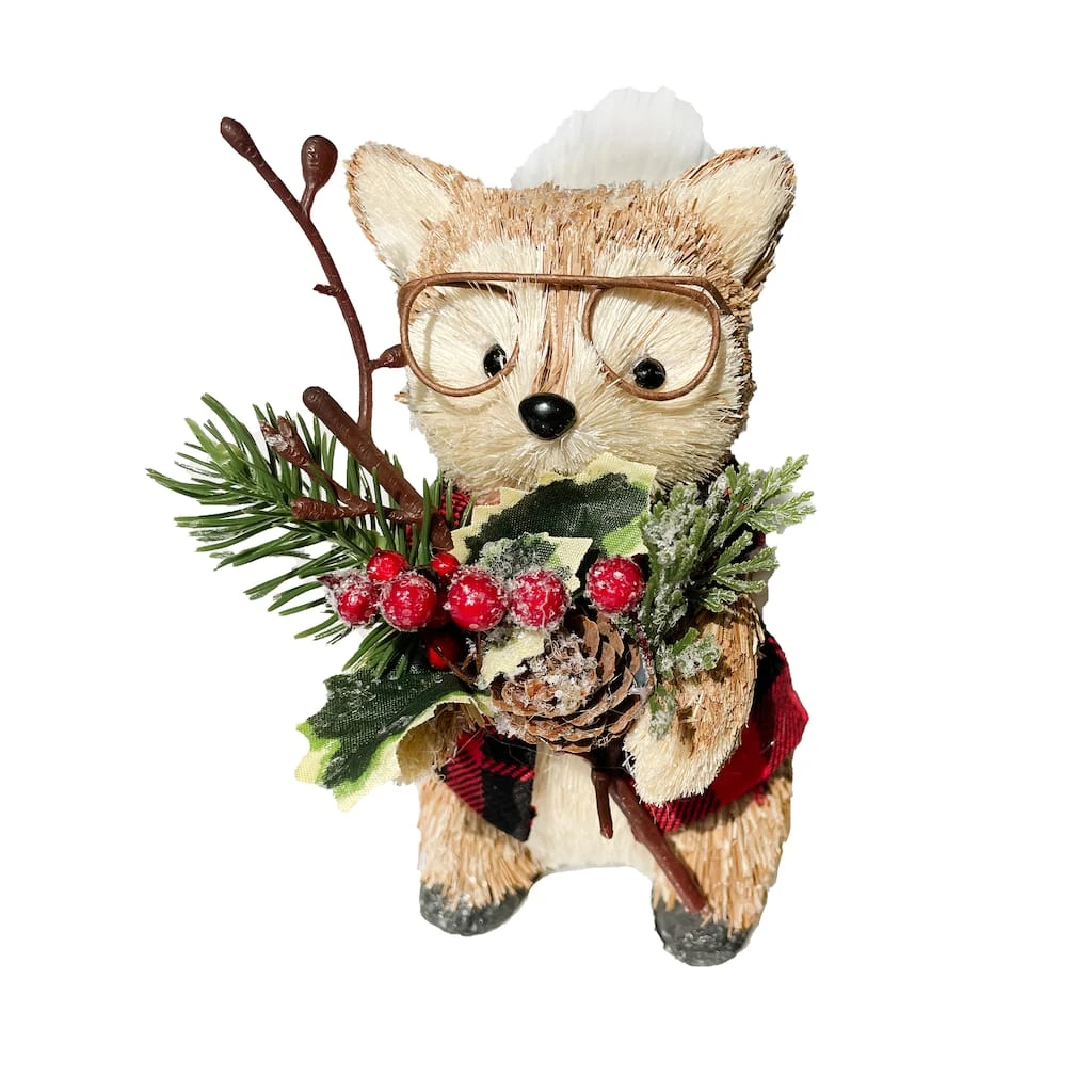 Cheapest ✨ 6.5" Fox with Glasses & Vest Natural Décor Accent by Ashland® 🎉 3 Cheapest ✨ 6.5" Fox with Glasses & Vest Natural Décor Accent by Ashland® 🎉