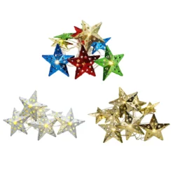Discount 🛒 Assorted 10ct. Warm White Pierced Metal Star LED Crafting Lights by Ashland® 👏