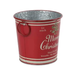 Cheapest 🥰 6.6" Red Merry Christmas Metal Bucket with Handles by Ashland® ⭐ 8 Cheapest 🥰 6.6" Red Merry Christmas Metal Bucket with Handles by Ashland® ⭐ -Outlet Yuletide Joy Store 10676690 3