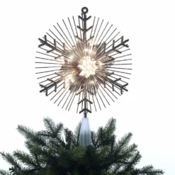 Discount 🤩 14.5" Silver Lighted Tinsel Starburst Tree Topper by Ashland® 🔔 -Outlet Yuletide Joy Store 10677082 3