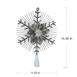Discount 🤩 14.5" Silver Lighted Tinsel Starburst Tree Topper by Ashland® 🔔 -Outlet Yuletide Joy Store 10677082 4