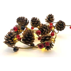 Best deal 🥰 Assorted 18ct. LED Red Berry & Pinecone Garland Crafting String Lights by Ashland® 🛒 -Outlet Yuletide Joy Store 10677239 3