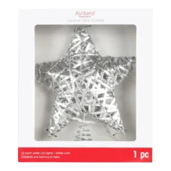 Discount ✨ 11" Silver Grapevine Star LED Tree Topper by Ashland® ❤️