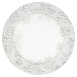Cheap ⭐ White Snowflake Charger Plate by Ashland® ⌛