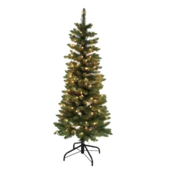 Coupon ⌛ 4.5ft. Pre-Lit Artificial ❄ Christmas Tree, Clear Lights by Ashland® ✨