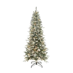Cheapest 🔥 7ft. Pre-Lit Snowy Spruce Artifical Christmas Tree, Warm White Micro LED Lights by Ashland® ✨