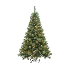 Best Sale ✨ 6ft. Pre-Lit Pioneer Pine Artificial ❄ Christmas Tree, Clear Micro LED Lights by Ashland® ⌛