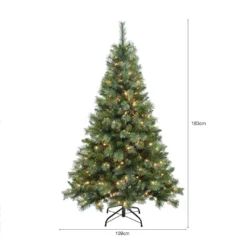 Best Sale ✨ 6ft. Pre-Lit Pioneer Pine Artificial ❄ Christmas Tree, Clear Micro LED Lights by Ashland® ⌛ 9 Best Sale ✨ 6ft. Pre-Lit Pioneer Pine Artificial ❄ Christmas Tree, Clear Micro LED Lights by Ashland® ⌛ -Outlet Yuletide Joy Store 10694713 3
