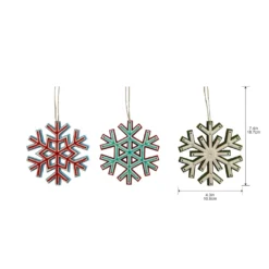 Outlet ⭐ Assorted Wood Snowflake Ornament by Ashland® 👏 -Outlet Yuletide Joy Store 10697717 3