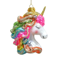 New ⭐ Glass Unicorn Head Ornament by Ashland® 🧨 -Outlet Yuletide Joy Store 10697767 2