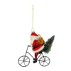 Best Pirce 👏 4.7'' Santa with Bicycle Glass Christmas Ornament by Ashland® 😍