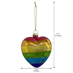 New ⭐ Rainbow Glass Heart Ornament by Ashland® 🛒 -Outlet Yuletide Joy Store 10697803 3