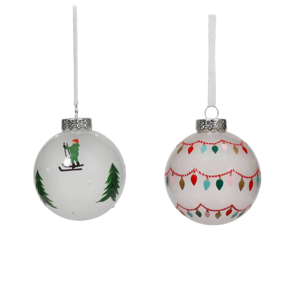 Promo 👍 Assorted Decorated Glass Ball Ornament by Ashland® ❤️ 4 Promo 👍 Assorted Decorated Glass Ball Ornament by Ashland® ❤️ - Image 2