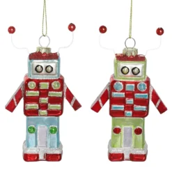 Promo 🎉 Assorted Glass Robot Ornament by Ashland® Christmas 🤩