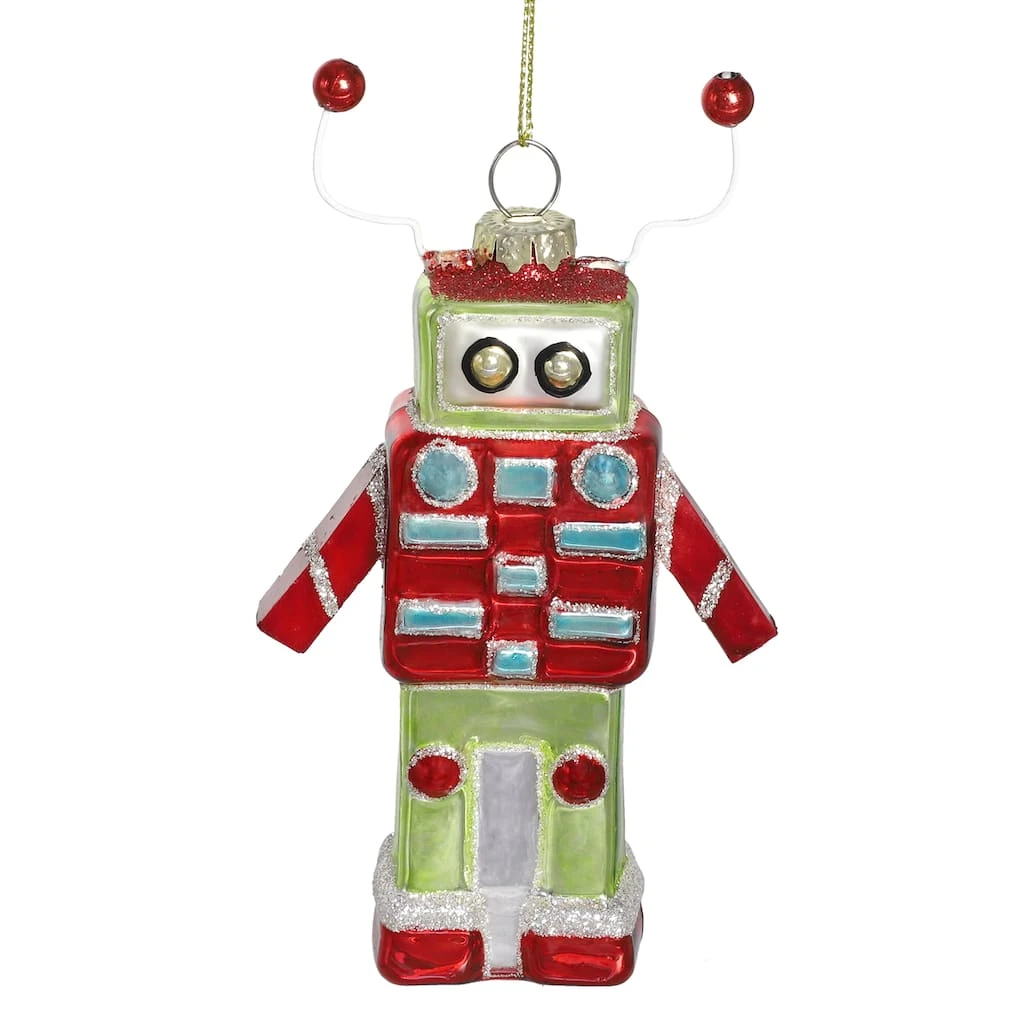 Promo 🎉 Assorted Glass Robot Ornament by Ashland® Christmas 🤩 6 Promo 🎉 Assorted Glass Robot Ornament by Ashland® Christmas 🤩 - Image 4