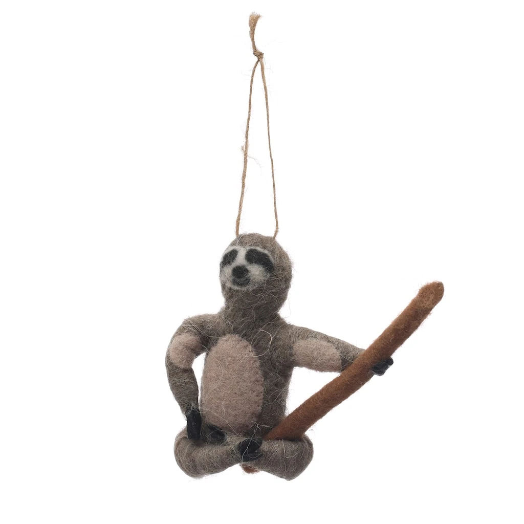 Buy ✨ Assorted 6" Wool Sloth Ornament by Ashland® 🔥 4 Buy ✨ Assorted 6" Wool Sloth Ornament by Ashland® 🔥 - Image 2