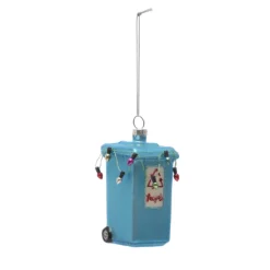 Wholesale 🔔 4" Blue Glass Trash Can Ornament by Ashland® 🎉