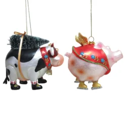 Buy 👍 Assorted Glass Christmas Farm Animal Ornament by Ashland® 😍 -Outlet Yuletide Joy Store 10698355 2