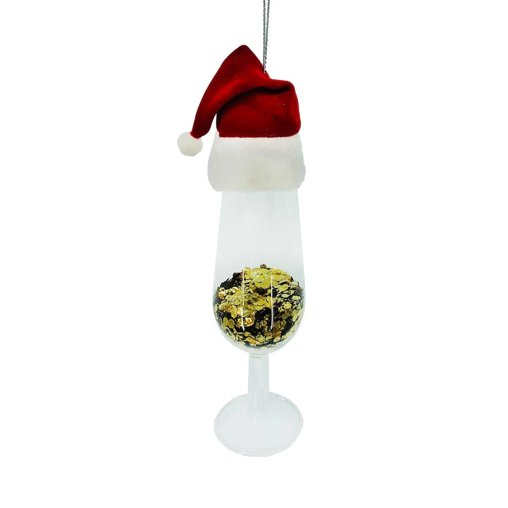 Buy ✨ Wine Glass with Santa Hat Ornament by Ashland® ✔️ 4 Buy ✨ Wine Glass with Santa Hat Ornament by Ashland® ✔️ - Image 2