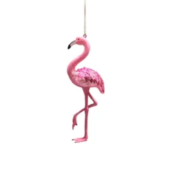 Budget ✔️ 6" Glass Pink Flamingo Ornament by Ashland® ⭐ -Outlet Yuletide Joy Store 10698452 2