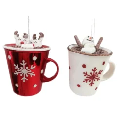 Wholesale ❤️ Assorted Glass Hot Cocoa Mug Ornament by Ashland® 🧨