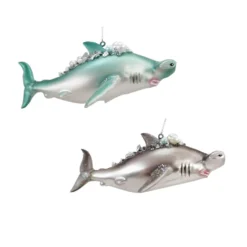 Promo 🔔 Assorted Glass Shark Ornament by Ashland® ❤️