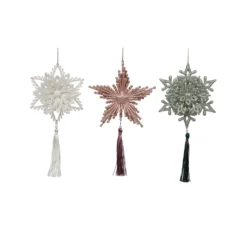 New 🧨 Assorted Snowflake Tassel Ornament by Ashland® 💯