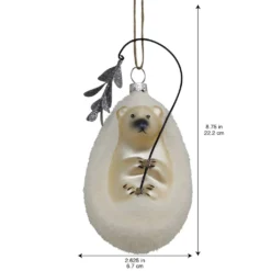 Hot Sale 🌟 White Glass Hedgehog Ornament by Ashland® ⌛ -Outlet Yuletide Joy Store 10698525 3