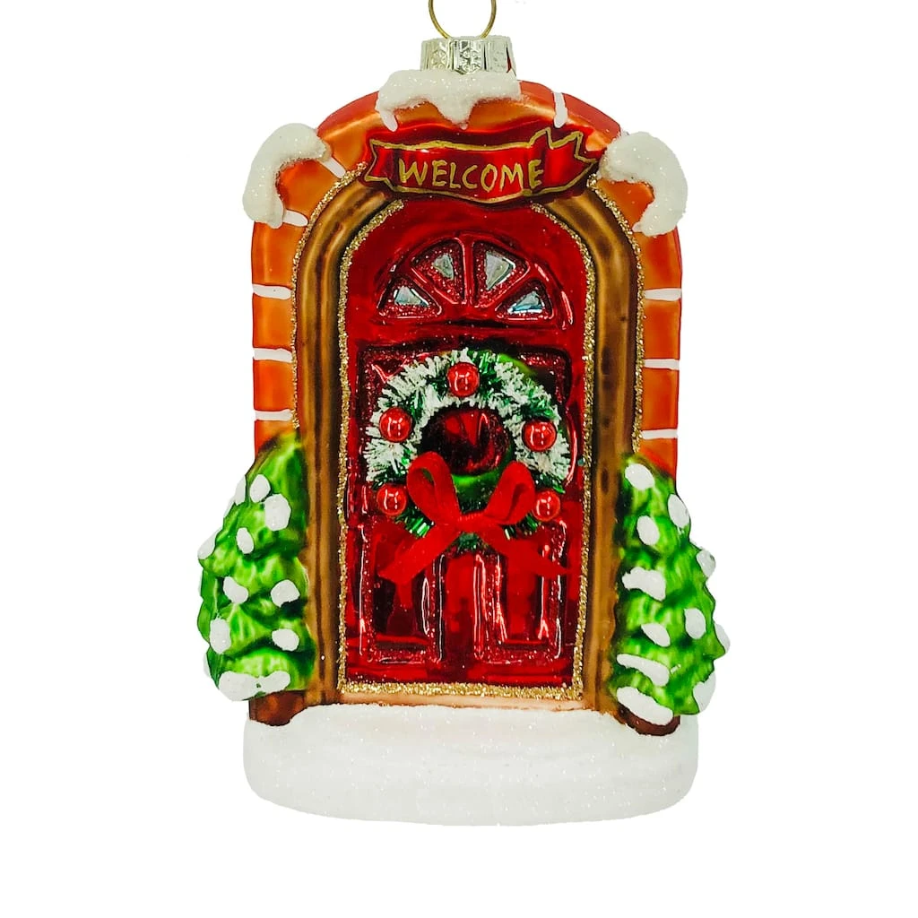 Deals π 5'' Christmas Door Collectible Glass Ornament by Ashland® π 4 Deals π 5'' Christmas Door Collectible Glass Ornament by Ashland® π - Image 2