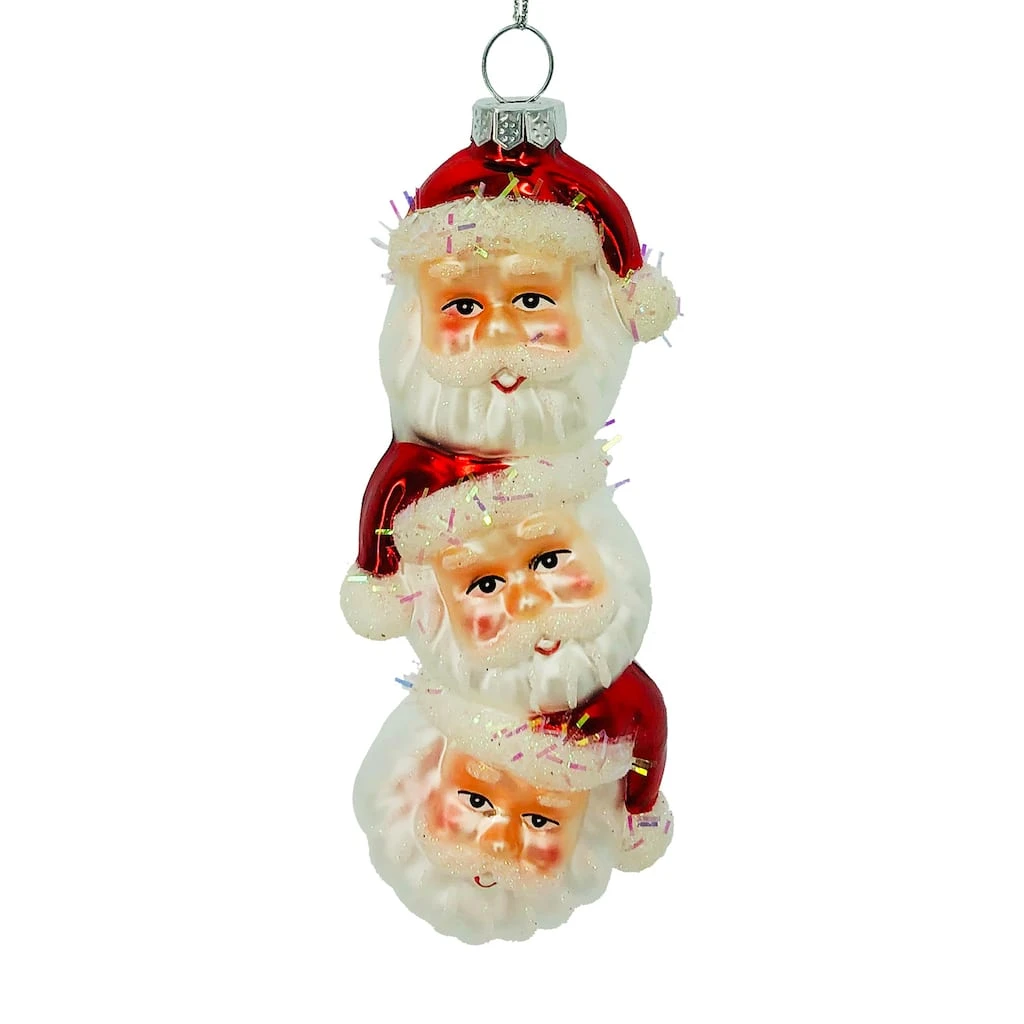 Top 10 ✨ 5.5'' Stacked Santa Heads Collectible ❄ Christmas Ornament by Ashland® ⌛ 4 Top 10 ✨ 5.5'' Stacked Santa Heads Collectible ❄ Christmas Ornament by Ashland® ⌛ - Image 2