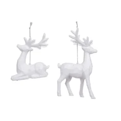 Cheapest ❤️ Assorted Glittery White Deer Ornament by Ashland® ⭐ -Outlet Yuletide Joy Store 10698591 2