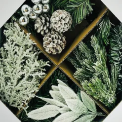 Outlet ❤️ DIY Flocked Pinecone & Leaf Wreath with Silver Ornaments Kit by Ashland® 😉 7 Outlet ❤️ DIY Flocked Pinecone & Leaf Wreath with Silver Ornaments Kit by Ashland® 😉 -Outlet Yuletide Joy Store 10698662 3