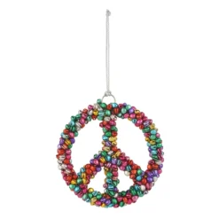 Cheapest 🛒 5'' Peace Sign with Bell Aluminum 👍 Christmas Ornament by Ashland® ❤️