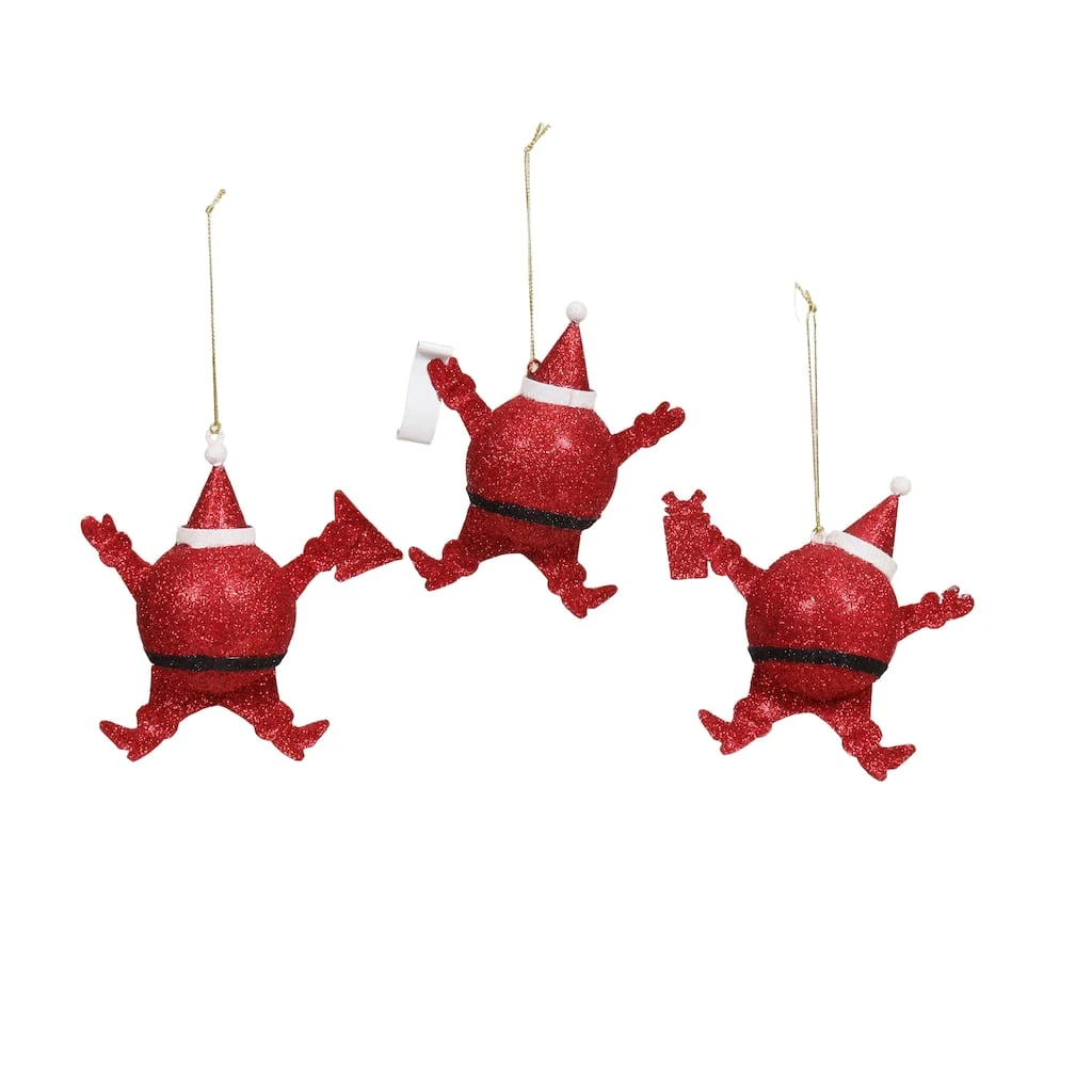 New 🎁 Assorted Glitter Santa Ornament by Ashland® 🧨 5 New 🎁 Assorted Glitter Santa Ornament by Ashland® 🧨 - Image 3