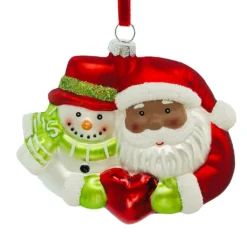 Coupon ❤️ Santa & Snowman Heart Glass Ornament by Ashland® ❤️ 5 Coupon ❤️ Santa & Snowman Heart Glass Ornament by Ashland® ❤️ -Outlet Yuletide Joy Store 10698811 2