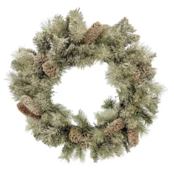 Best deal 🥰 22" Flocked Pine & Pinecone Wreath by Ashland® Christmas 🛒