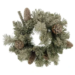 Deals 👍 12" Flocked Pine & Pinecone Wreath by Ashland® Christmas 💯