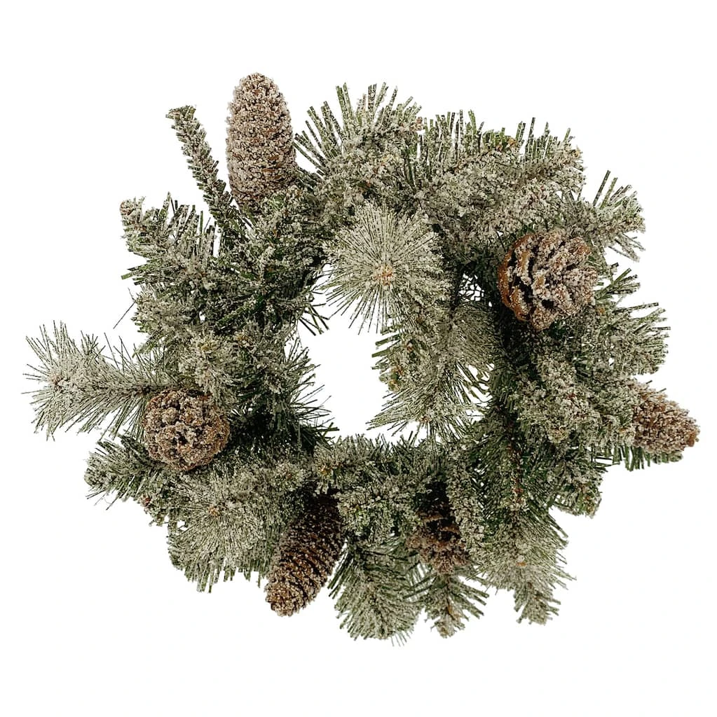 Deals 👍 12" Flocked Pine & Pinecone Wreath by Ashland® Christmas 💯 3 Deals 👍 12" Flocked Pine & Pinecone Wreath by Ashland® Christmas 💯