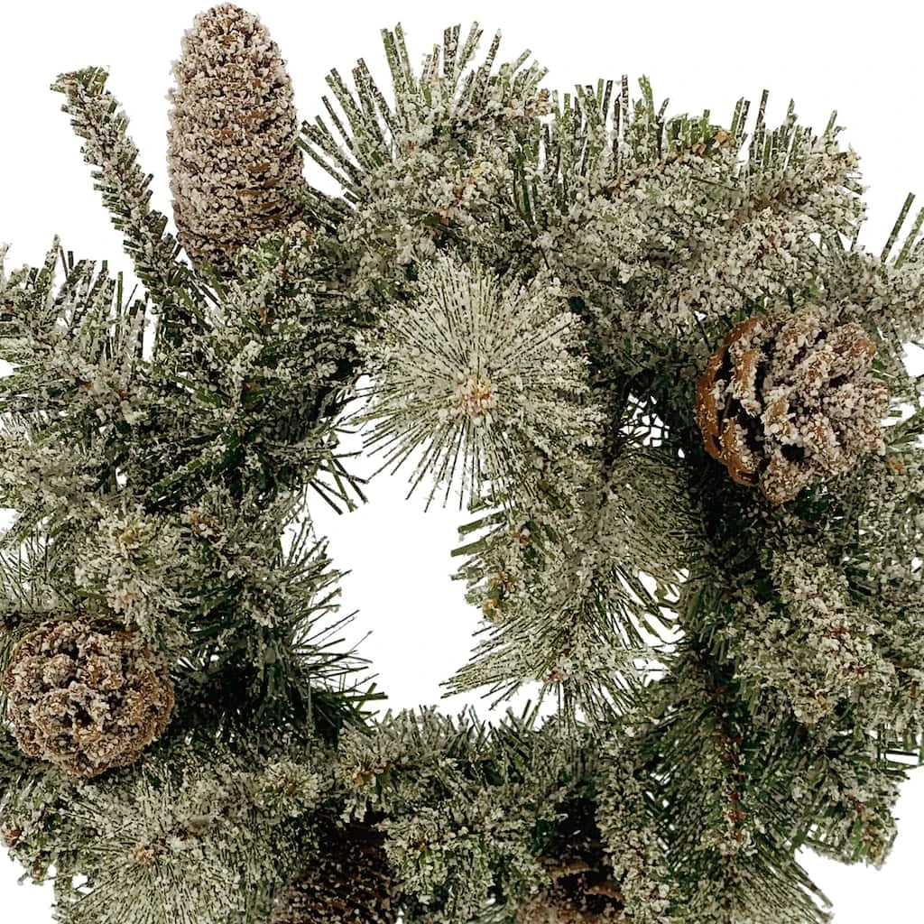 Deals 👍 12" Flocked Pine & Pinecone Wreath by Ashland® Christmas 💯 4 Deals 👍 12" Flocked Pine & Pinecone Wreath by Ashland® Christmas 💯 - Image 2